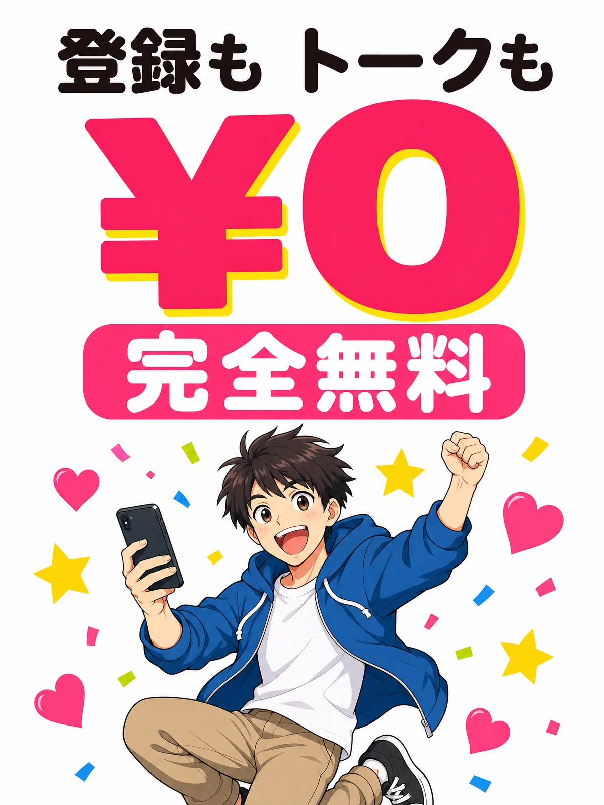 登録もトークも¥0、完全無料